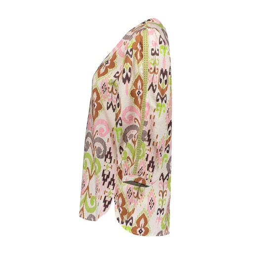 Blouses korte mouw beige Geisha