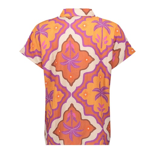 Blouses korte mouw beige Geisha