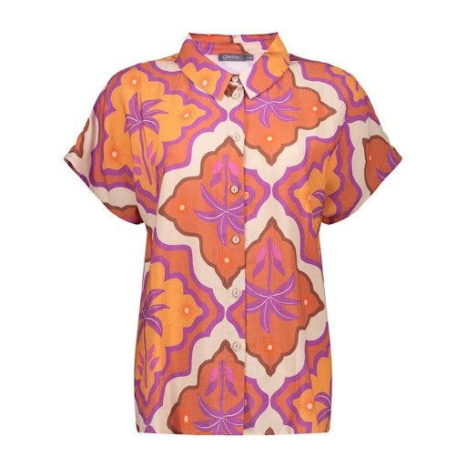 Blouses korte mouw beige Geisha