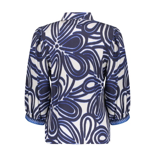 Blouses korte mouw beige Geisha