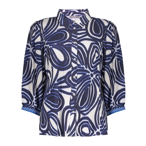 Blouses korte mouw beige Geisha