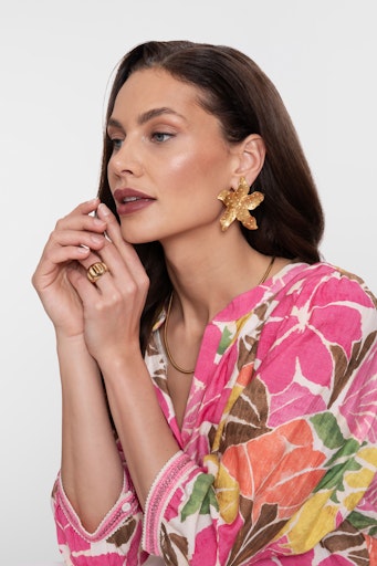 Blouses korte mouw beige Geisha