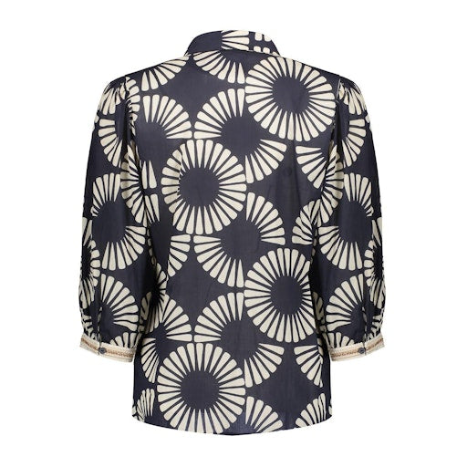 Blouses korte mouw zwart Geisha