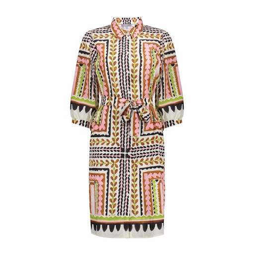 Jurken korte mouw beige Geisha