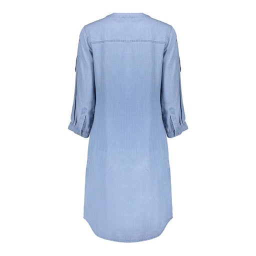 Jurken lange mouw blauw Geisha