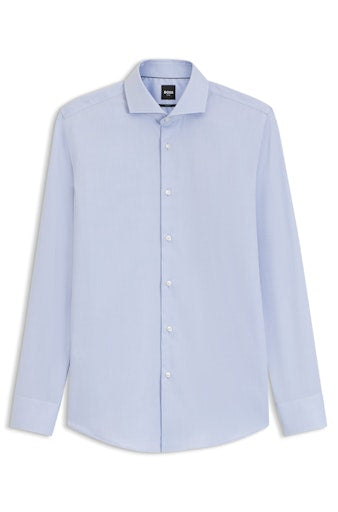 Hemden lange mouw blauw Boss Men Black