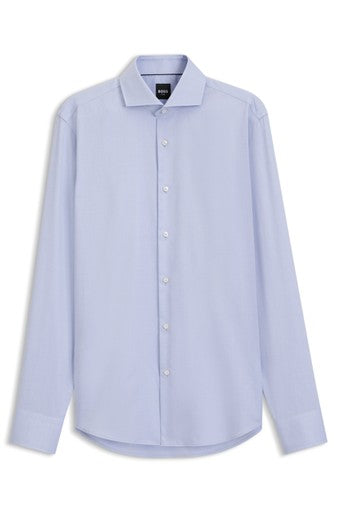 Hemden lange mouw blauw Boss Men Black