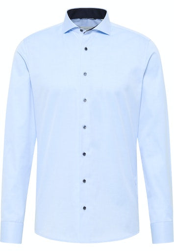 Hemden lange mouw blauw ETERNA