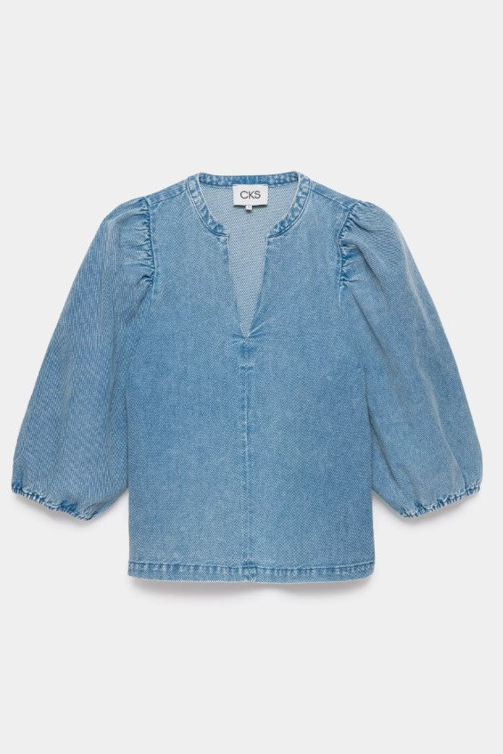 Blouses korte mouw blauw CKS