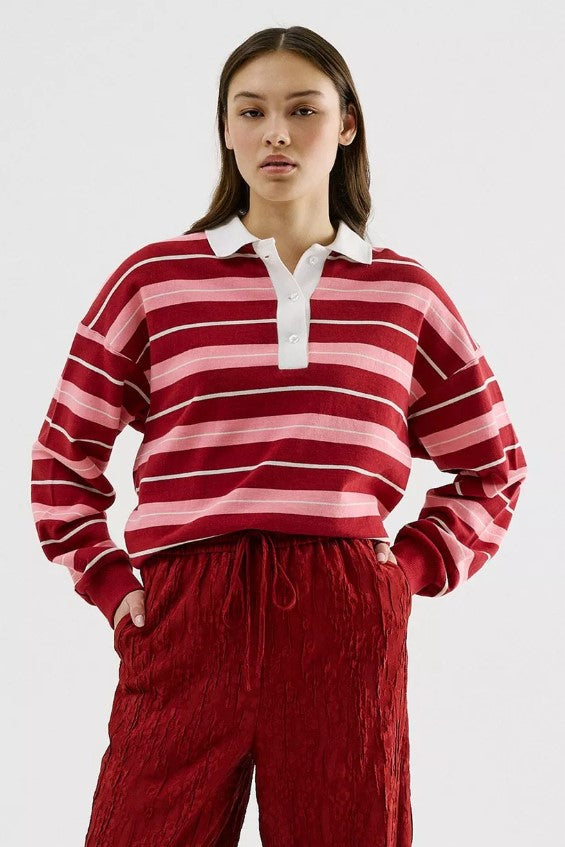 Polo's lange mouw roze CKS