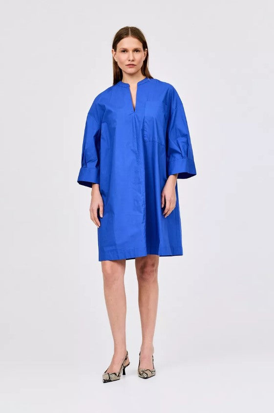 Jurken korte mouw blauw CKS