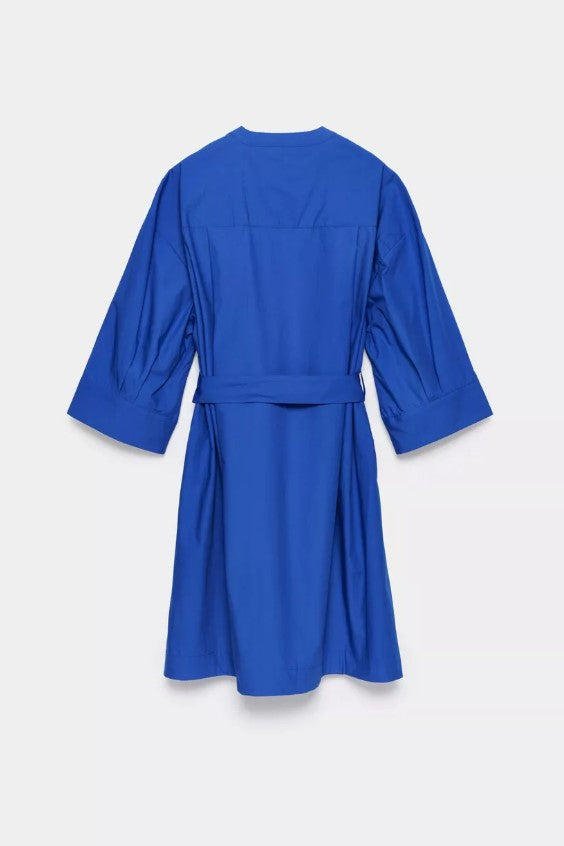 Jurken korte mouw blauw CKS