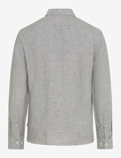 Hemden lange mouw groen BRAX