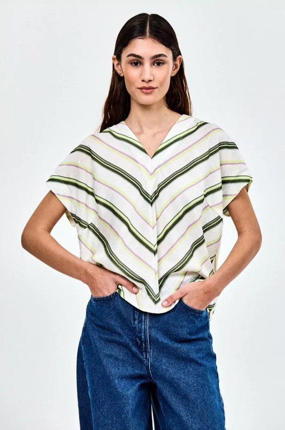 Blouses korte mouw multicolor CKS