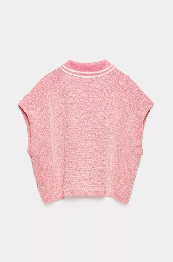 Blouses korte mouw roze CKS