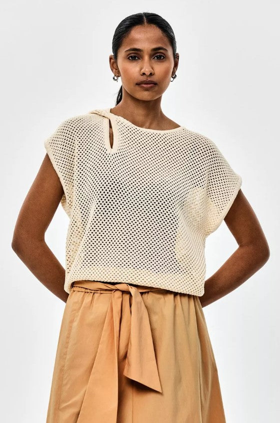 Blouses korte mouw beige CKS