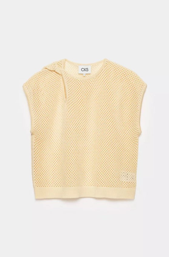 Blouses korte mouw beige CKS