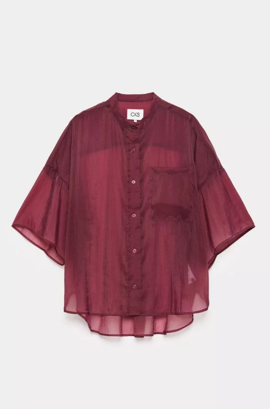 Blouses korte mouw bordeaux CKS