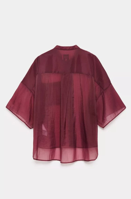 Blouses korte mouw bordeaux CKS