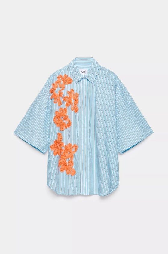Blouses korte mouw blauw CKS
