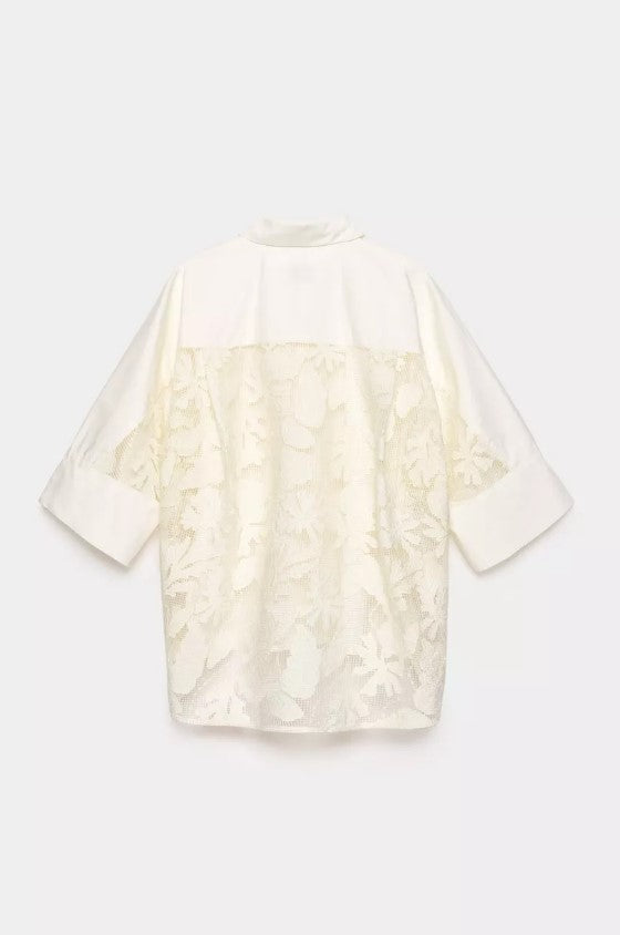 Blouses korte mouw wit CKS