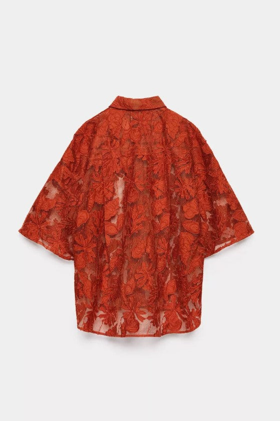 Blouses lange mouw rood CKS