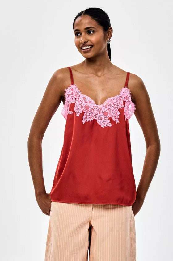 Blouses korte mouw rood CKS