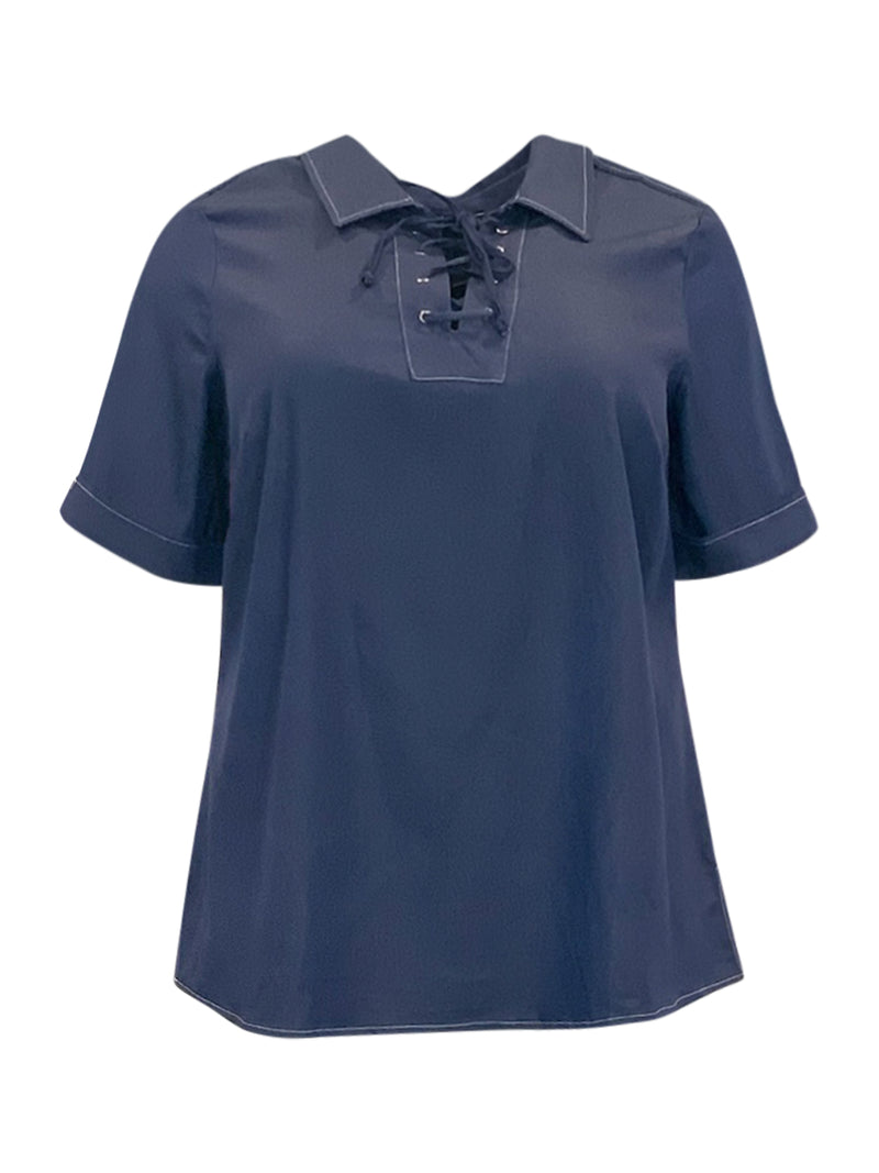 Blouses korte mouw navy VPX