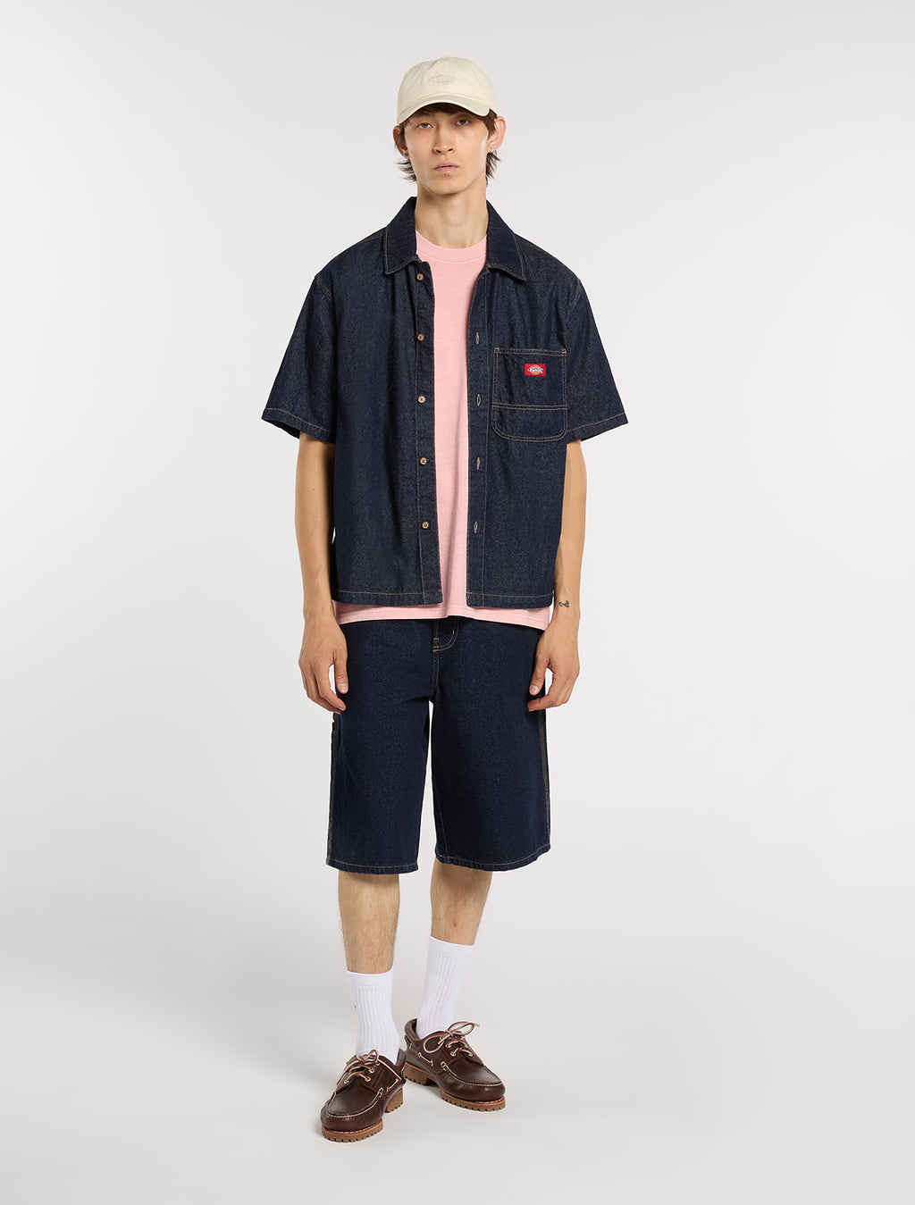 Hemden korte mouw blauw Dickies