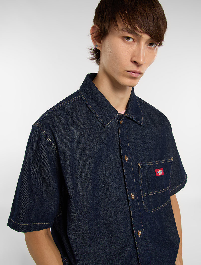 Hemden korte mouw blauw Dickies