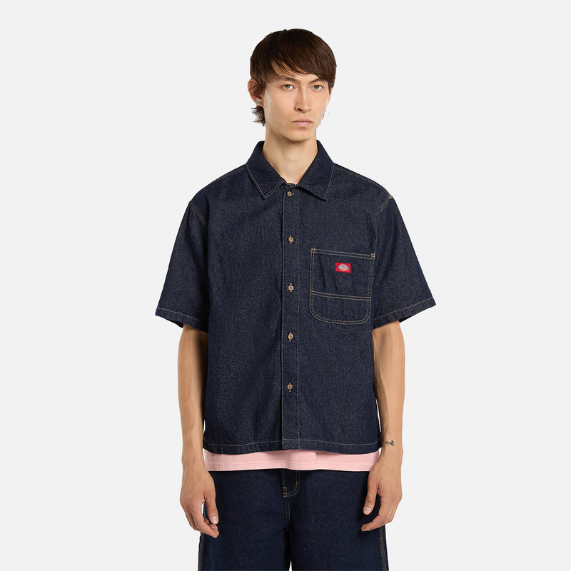 Hemden korte mouw blauw Dickies