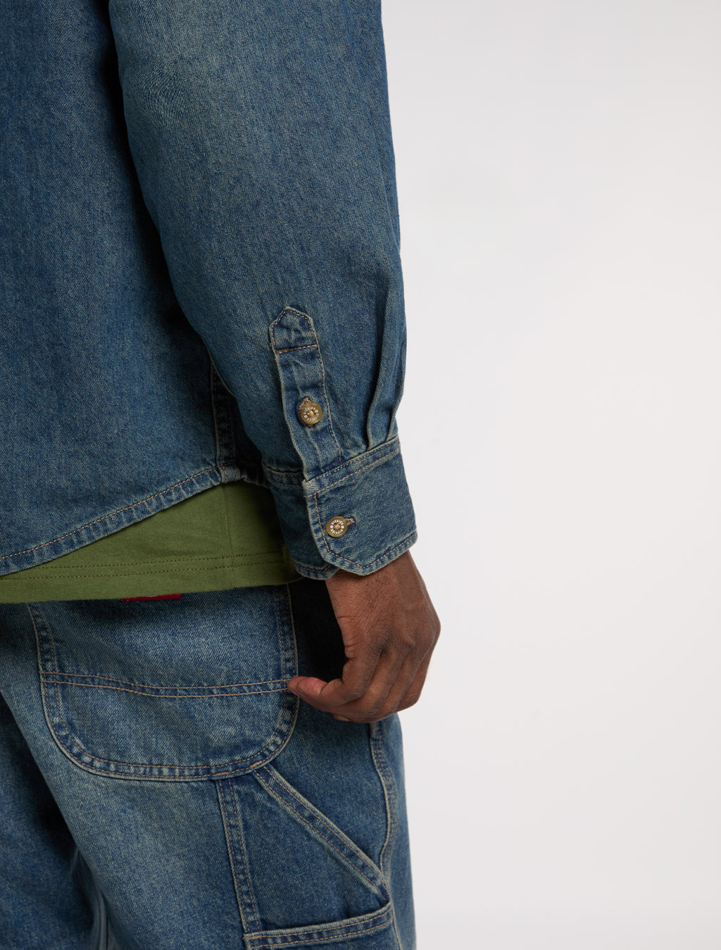 Hemden lange mouw groen Dickies