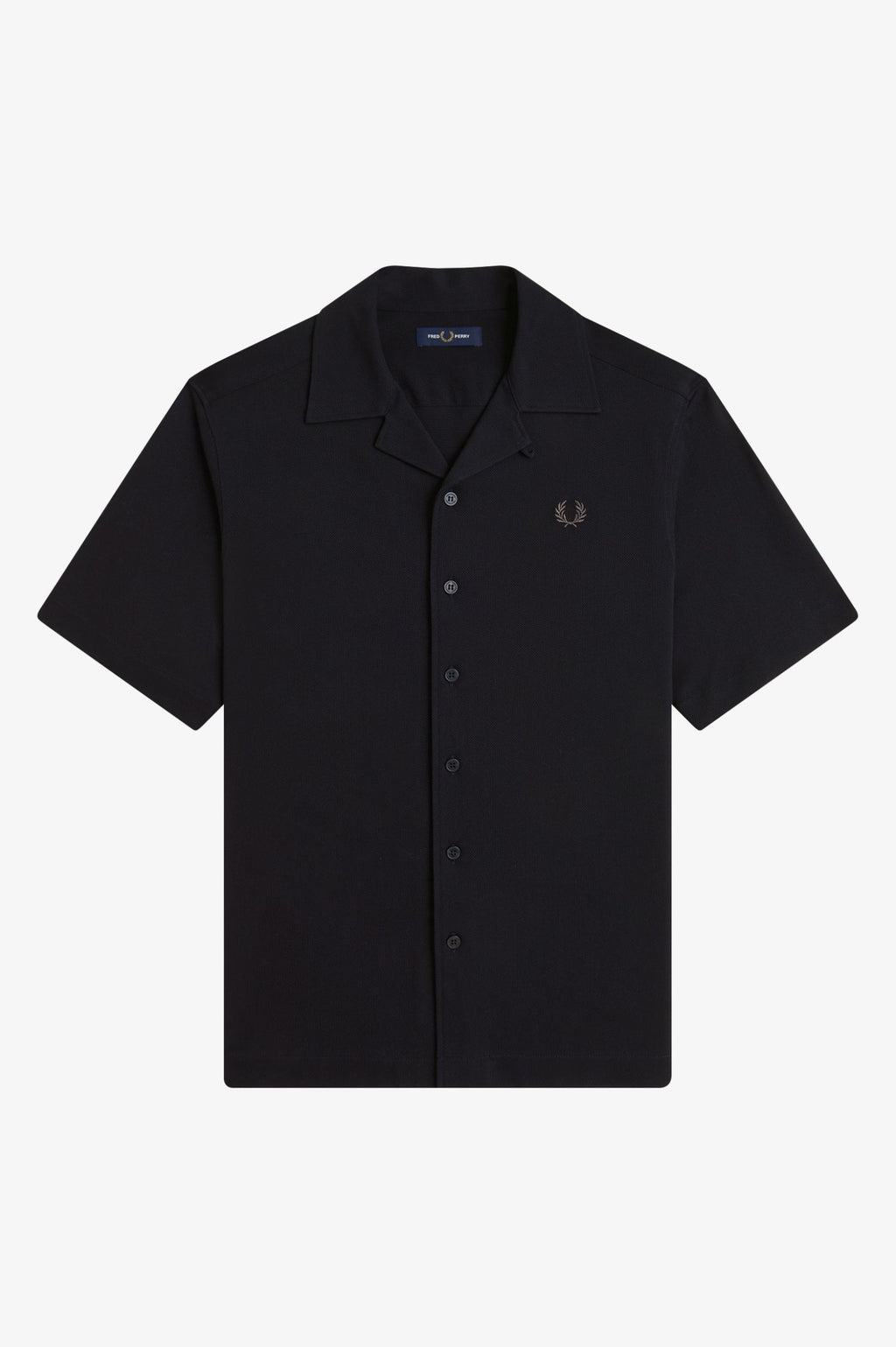 Hemden korte mouw zwart Fred Perry