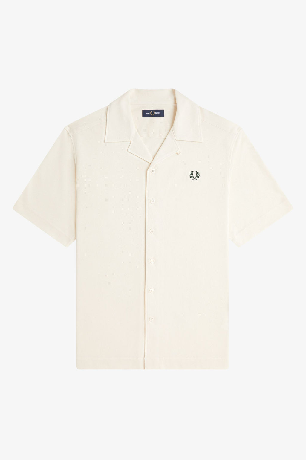 Hemden korte mouw beige Fred Perry