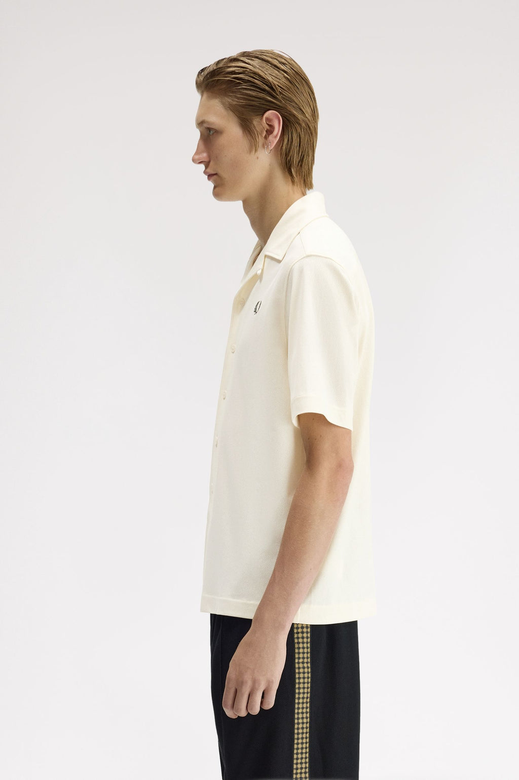 Hemden korte mouw beige Fred Perry