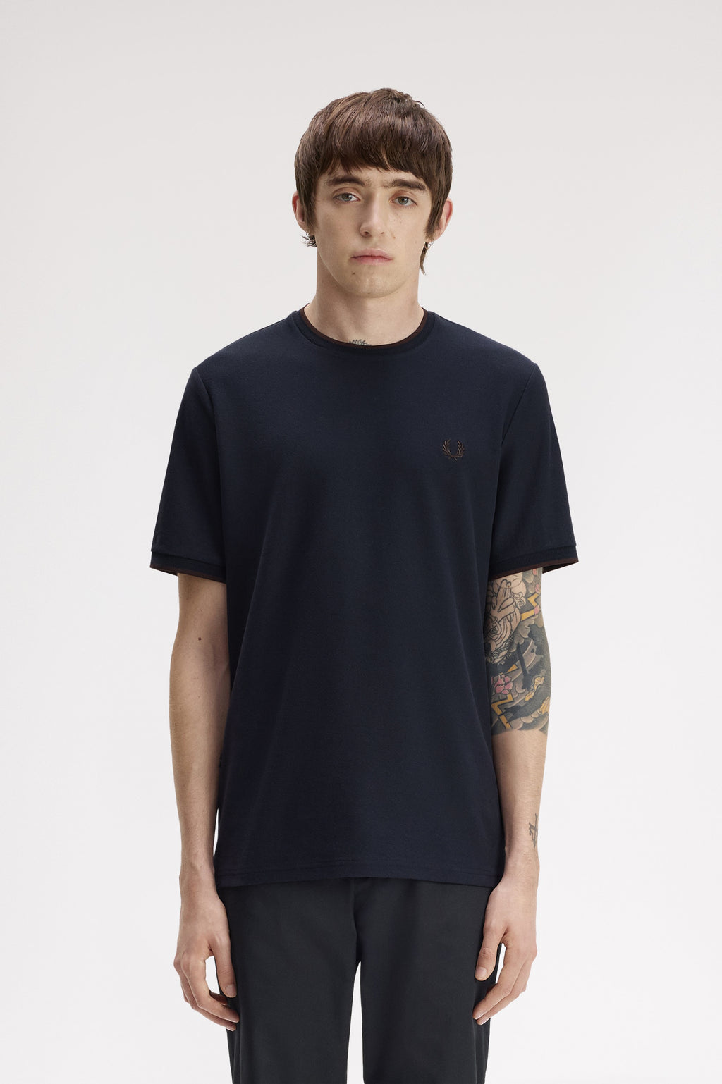 T-shirts korte mouw navy Fred Perry