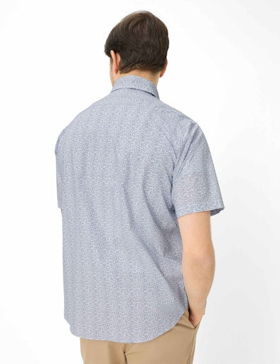 Hemden korte mouw blauw BRAX