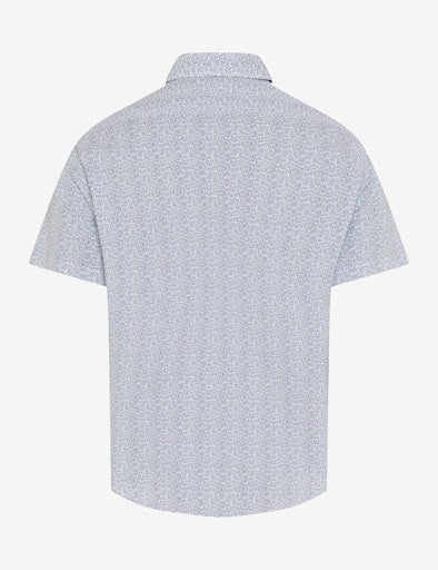 Hemden korte mouw blauw BRAX