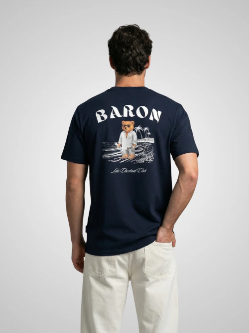 T-shirts korte mouw navy Baron Filou