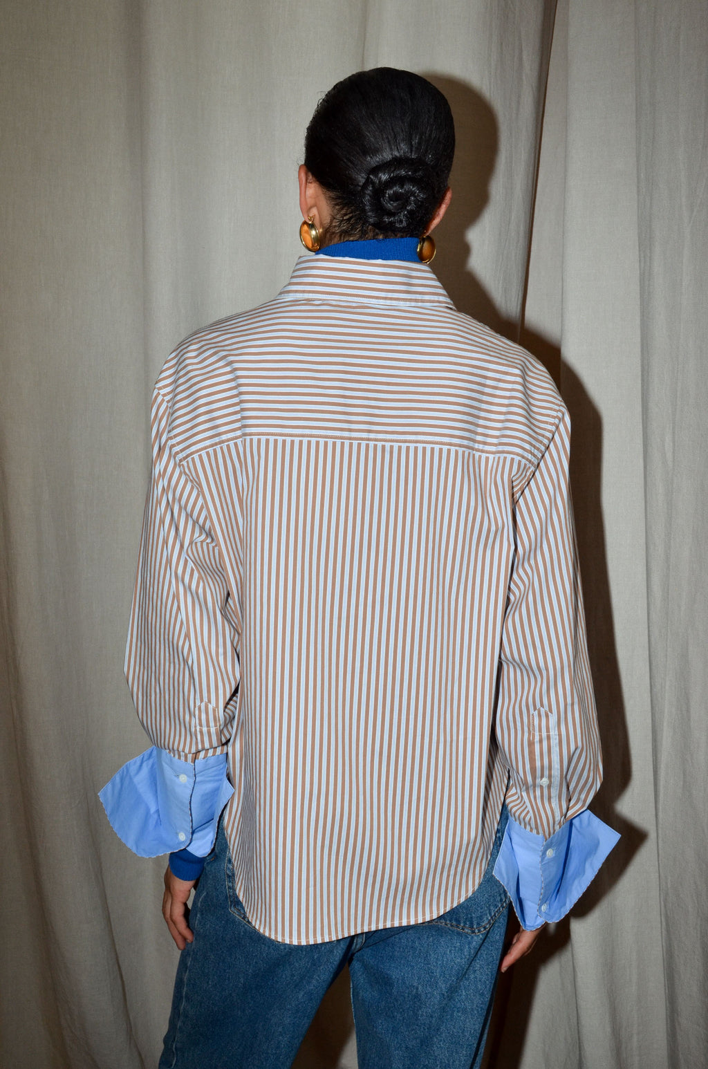 Blouses lange mouw bruin Collectors Club