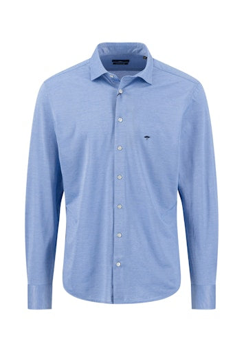 Hemden lange mouw blauw Fynch-Hatton