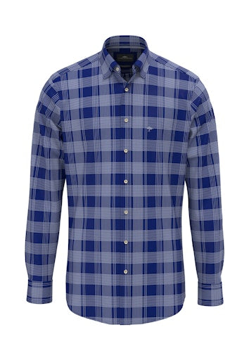 Hemden lange mouw blauw Fynch-Hatton