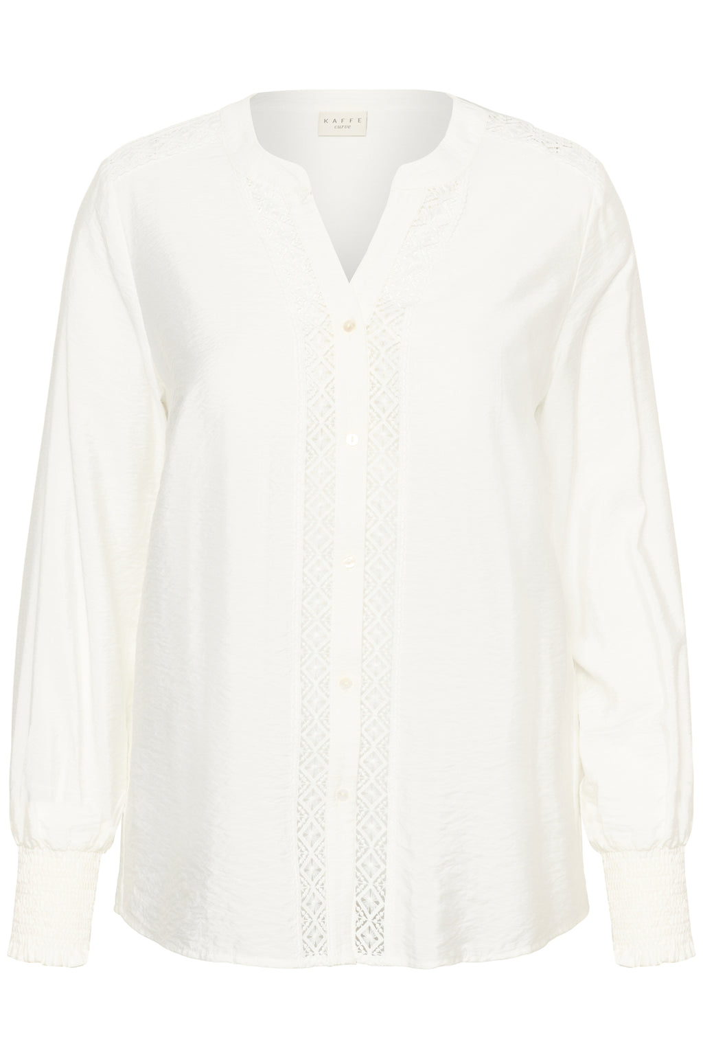 Blouses lange mouw wit Kaffe curve