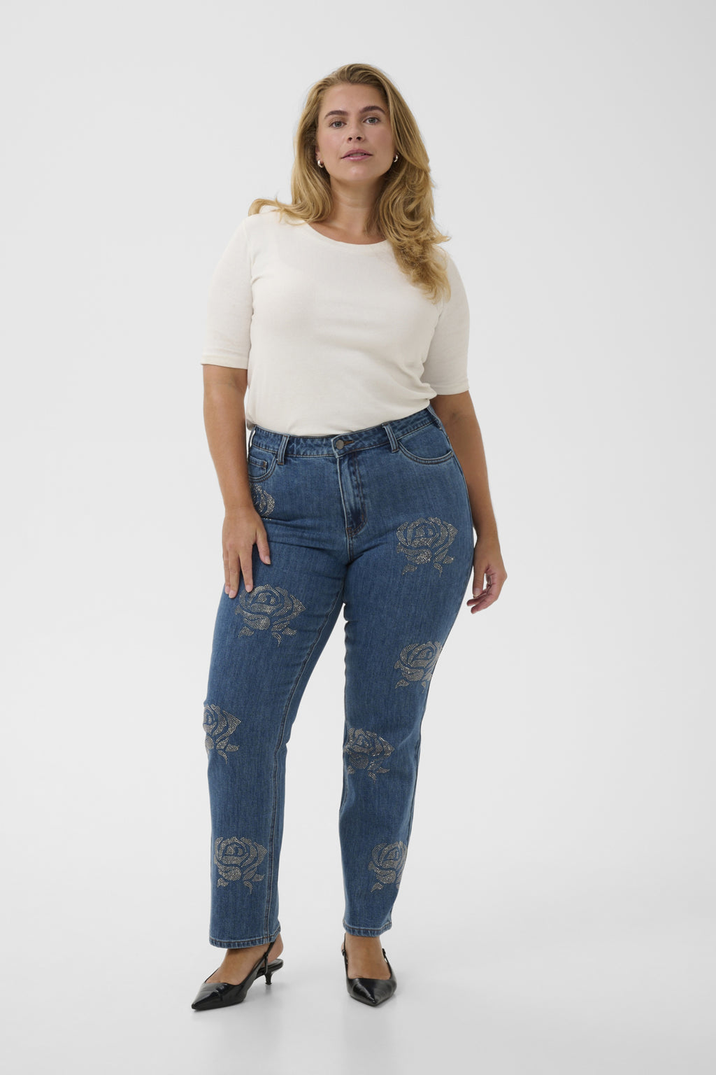 Jeans blauw Kaffe curve