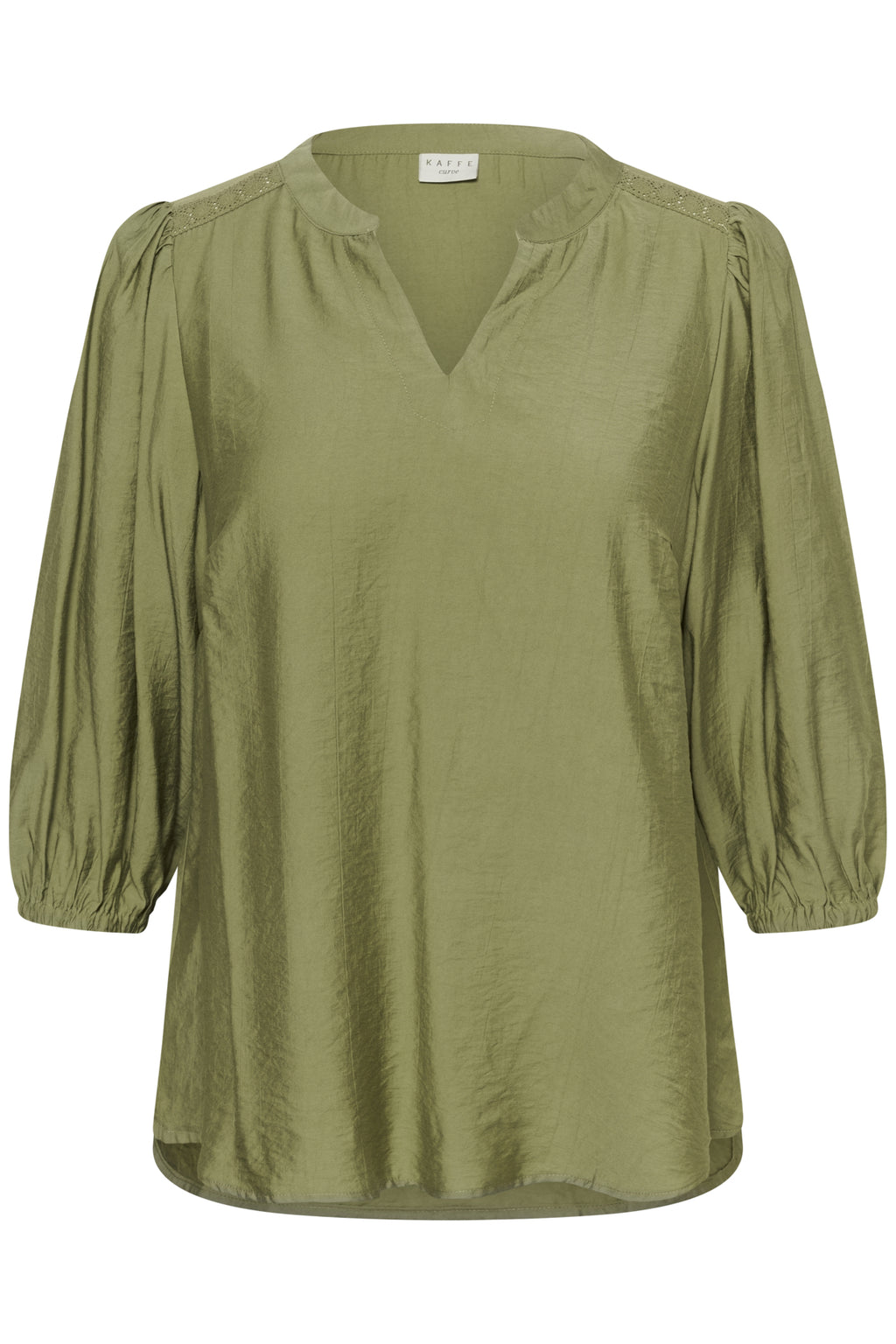 Blouses lange mouw groen Kaffe curve
