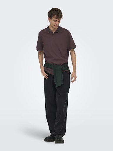 Polo's korte mouw paars ONLY&SONS