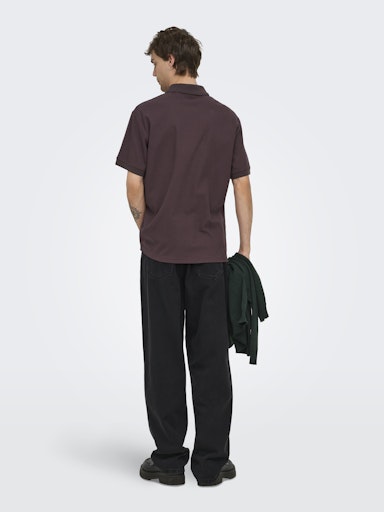 Polo's korte mouw paars ONLY&SONS