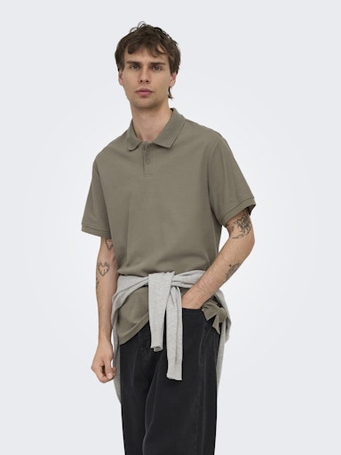 Polo's korte mouw bruin ONLY&SONS
