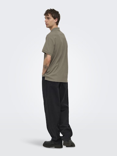 Polo's korte mouw bruin ONLY&SONS