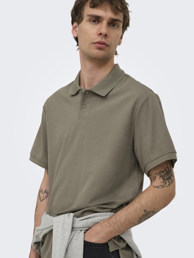 Polo's korte mouw bruin ONLY&SONS